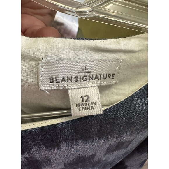 NWT LL Bean Signature Size 12 Poplin A Line Dress G21 - Picture 8 of 9